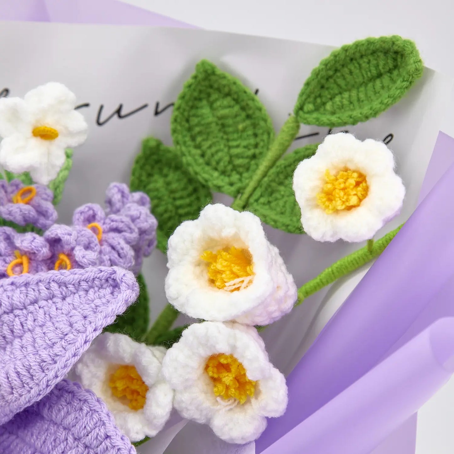 Crochet Purple Lily Rose Bouquet