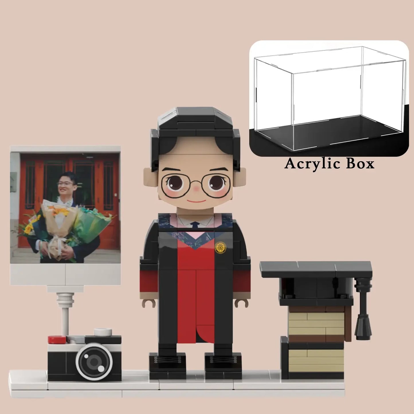 Custom Brick Figures from Your Photo - Graduation