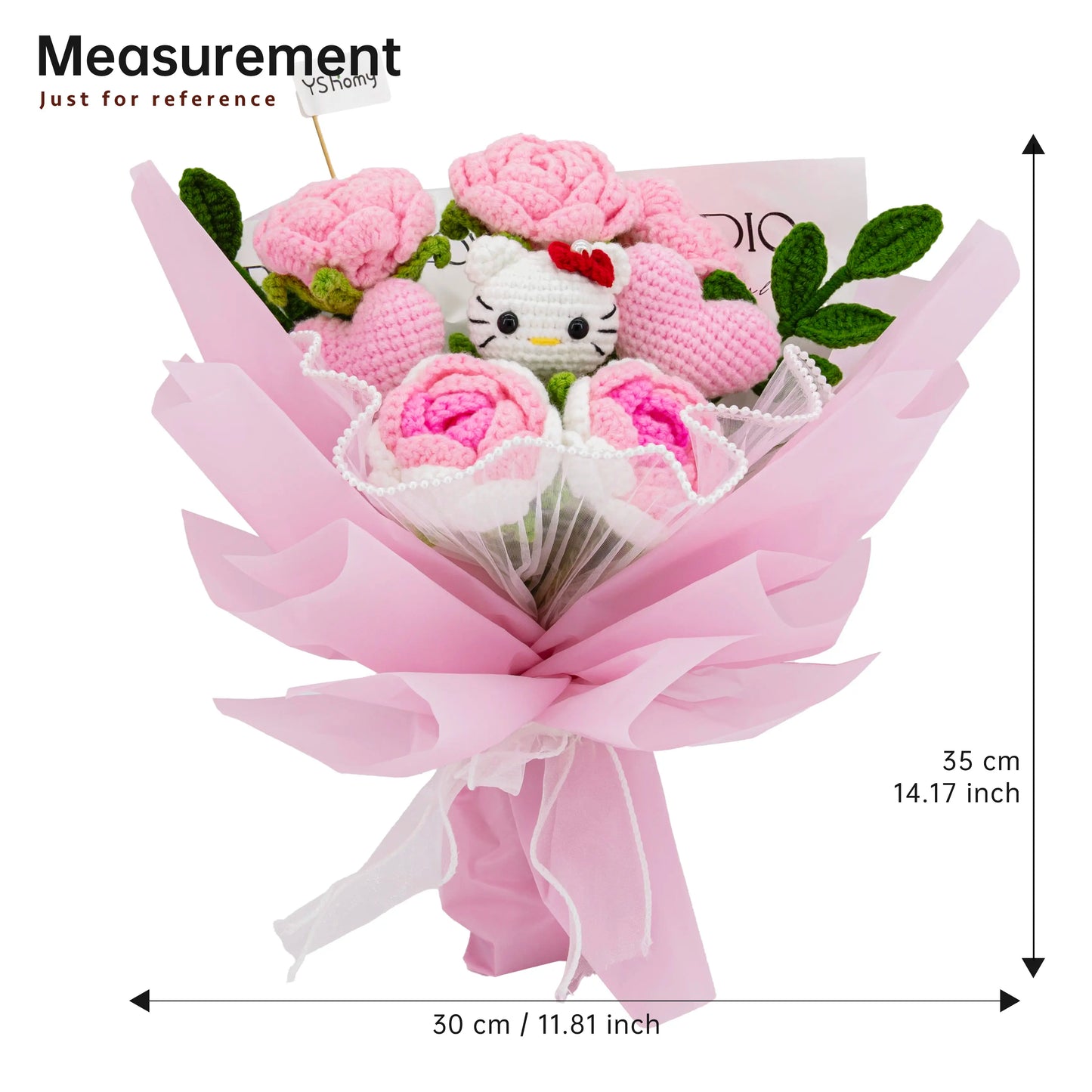 Crochet HK & Rose Flower Bouquet