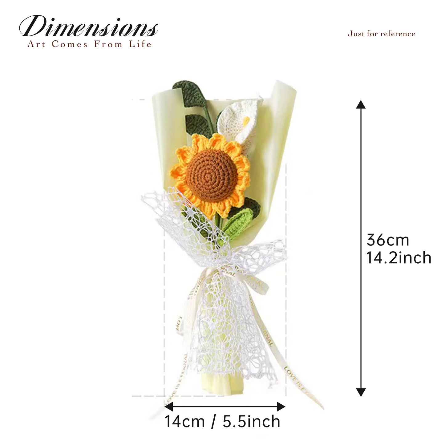 Crochet Sunflower Calla Lily Bouquet
