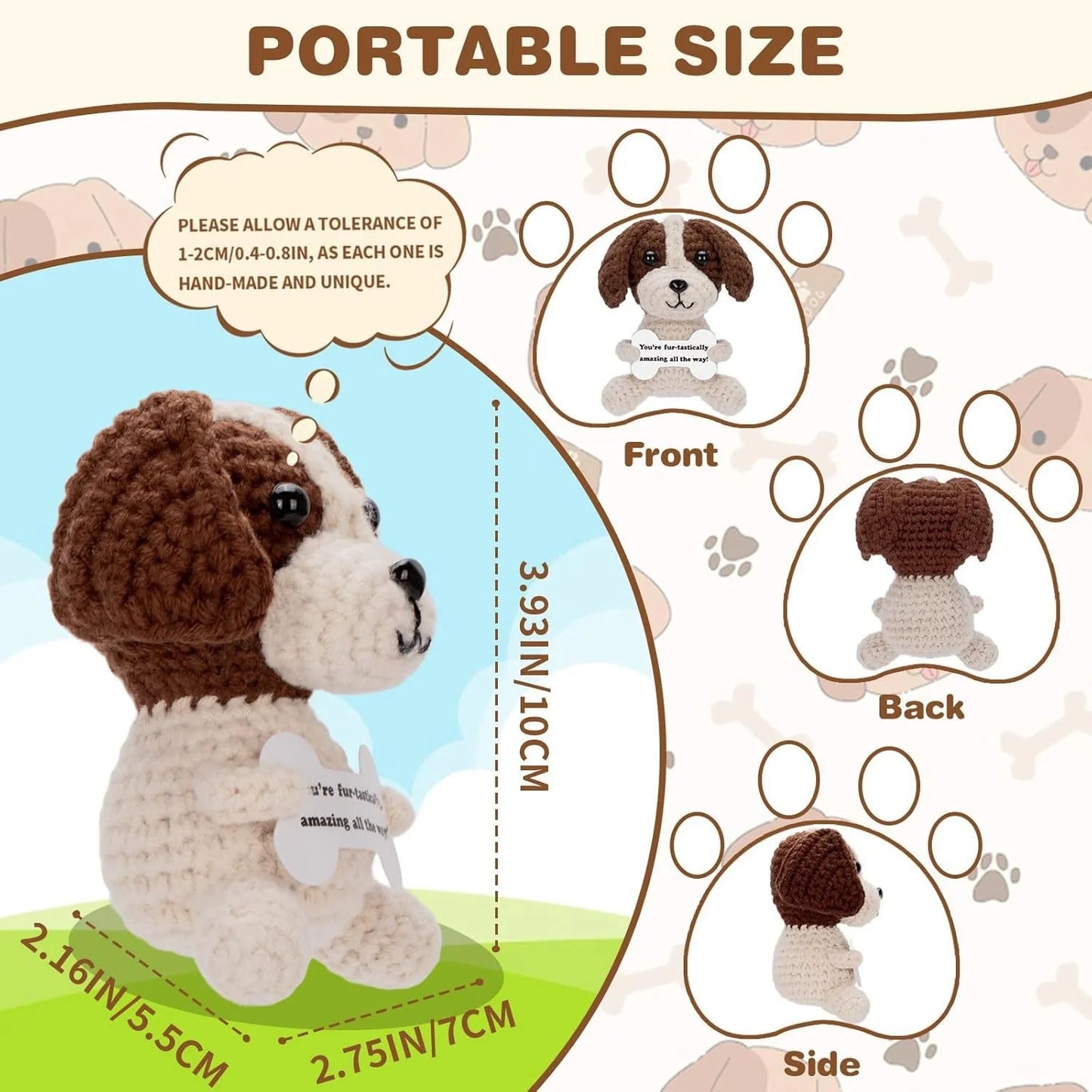 Emotional Support Crochet Dog Toy