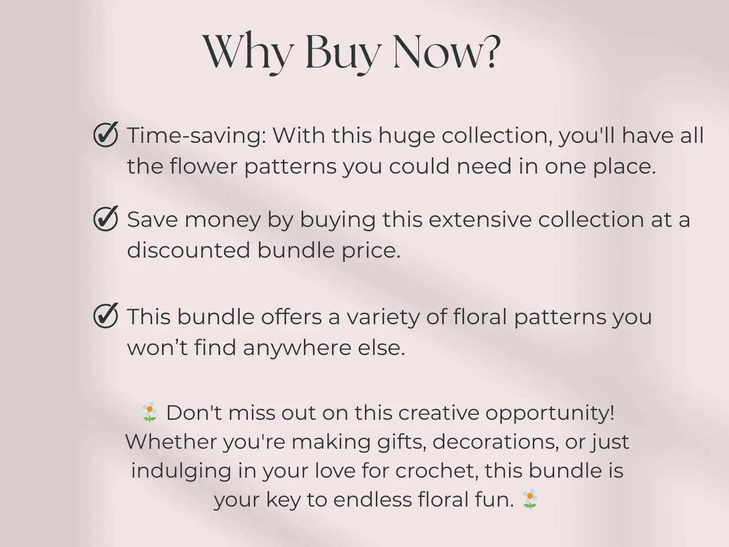 800 Flower Crochet Pattern Bundle – Roses, Tulips, Daisies, Sunflowers, Digital Patterns for Weddings, Mother’s Day, Home Décor,Graduation