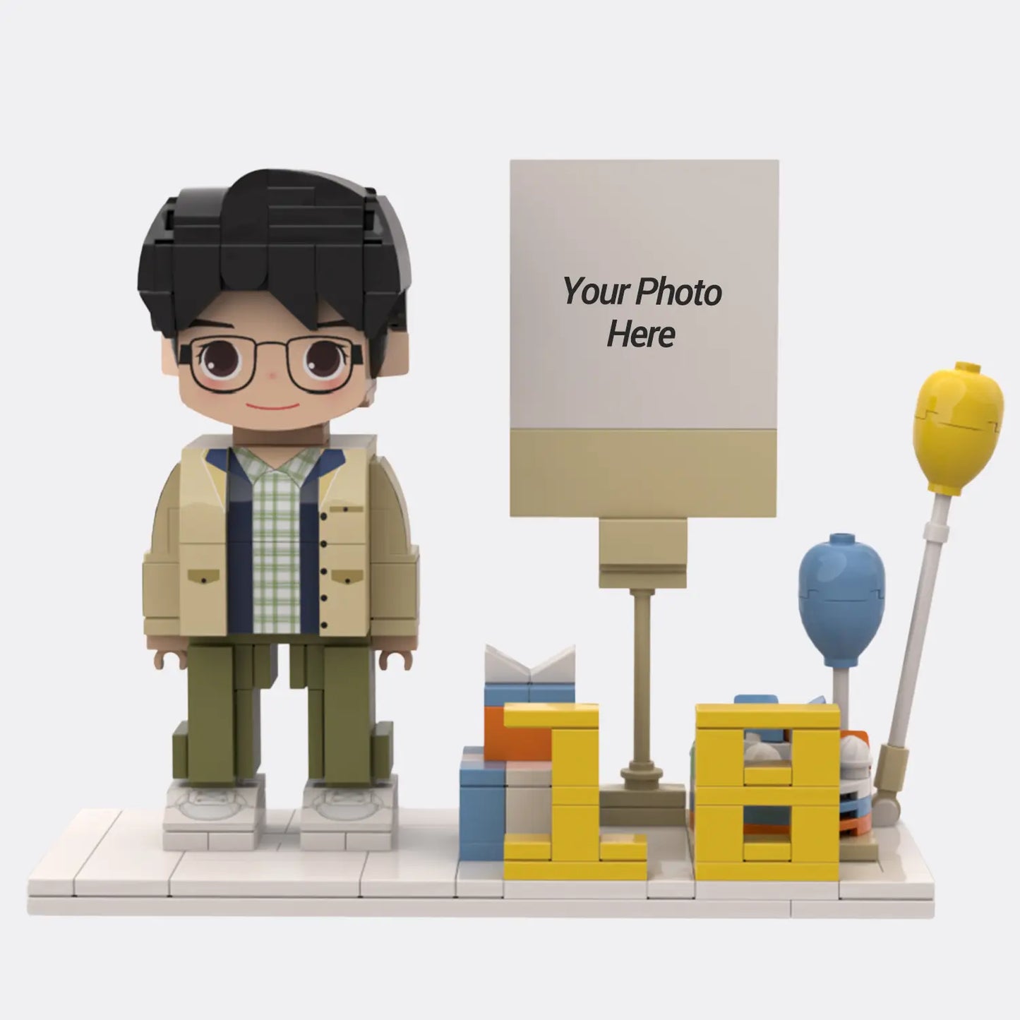 Brick Figure from Your Photo For Birthday - Style G