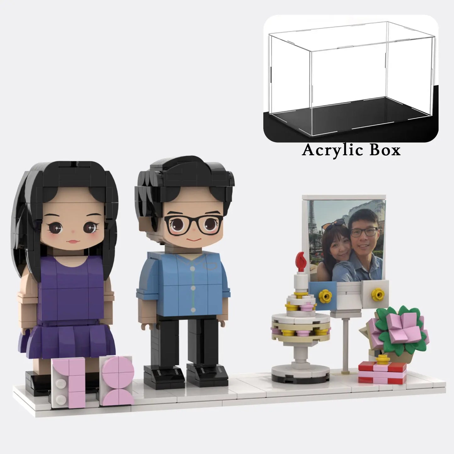 Custom Brick Figure from Your Photo For Birthday - Style D