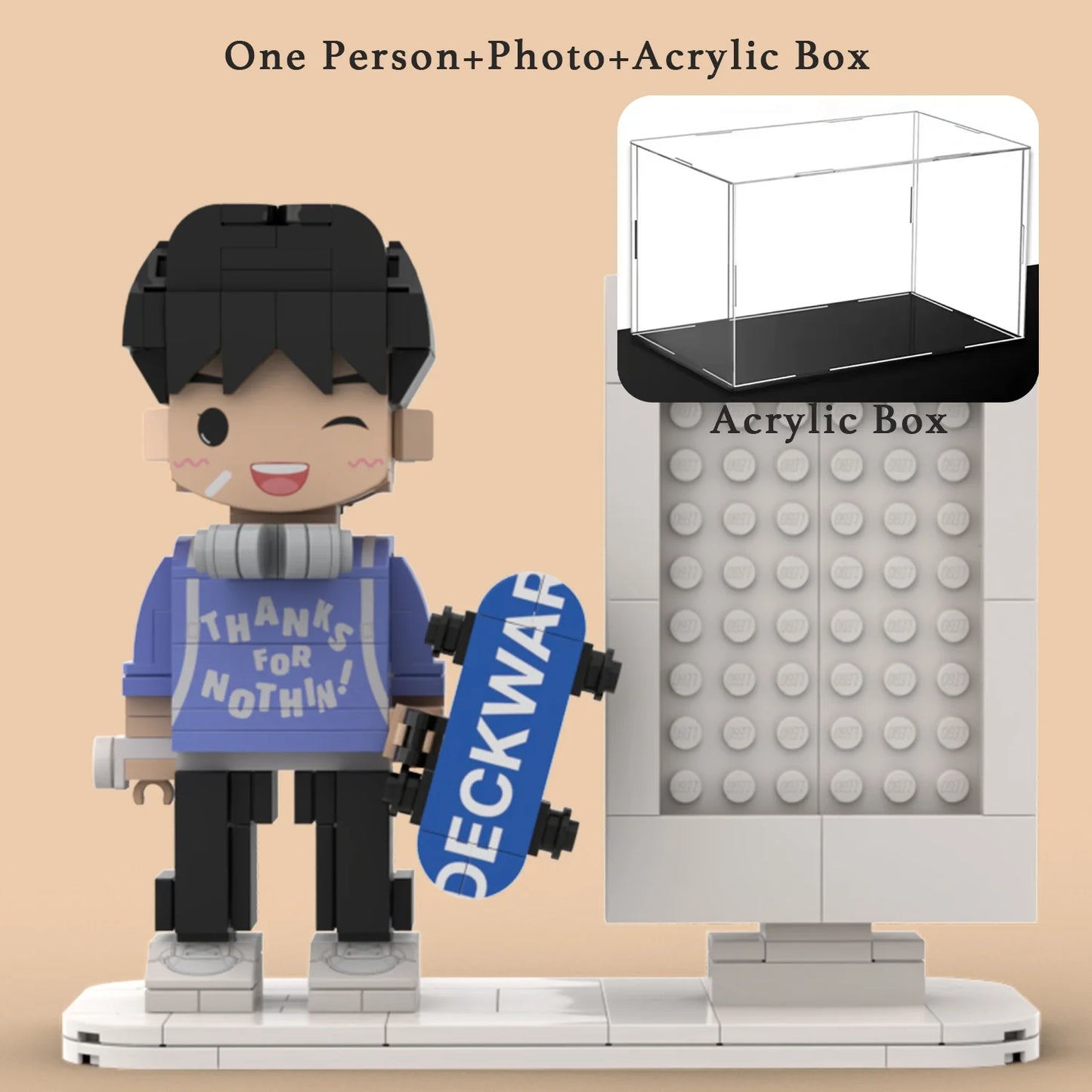 Custom Brick Figures from Your Photo - Photo Frame Style