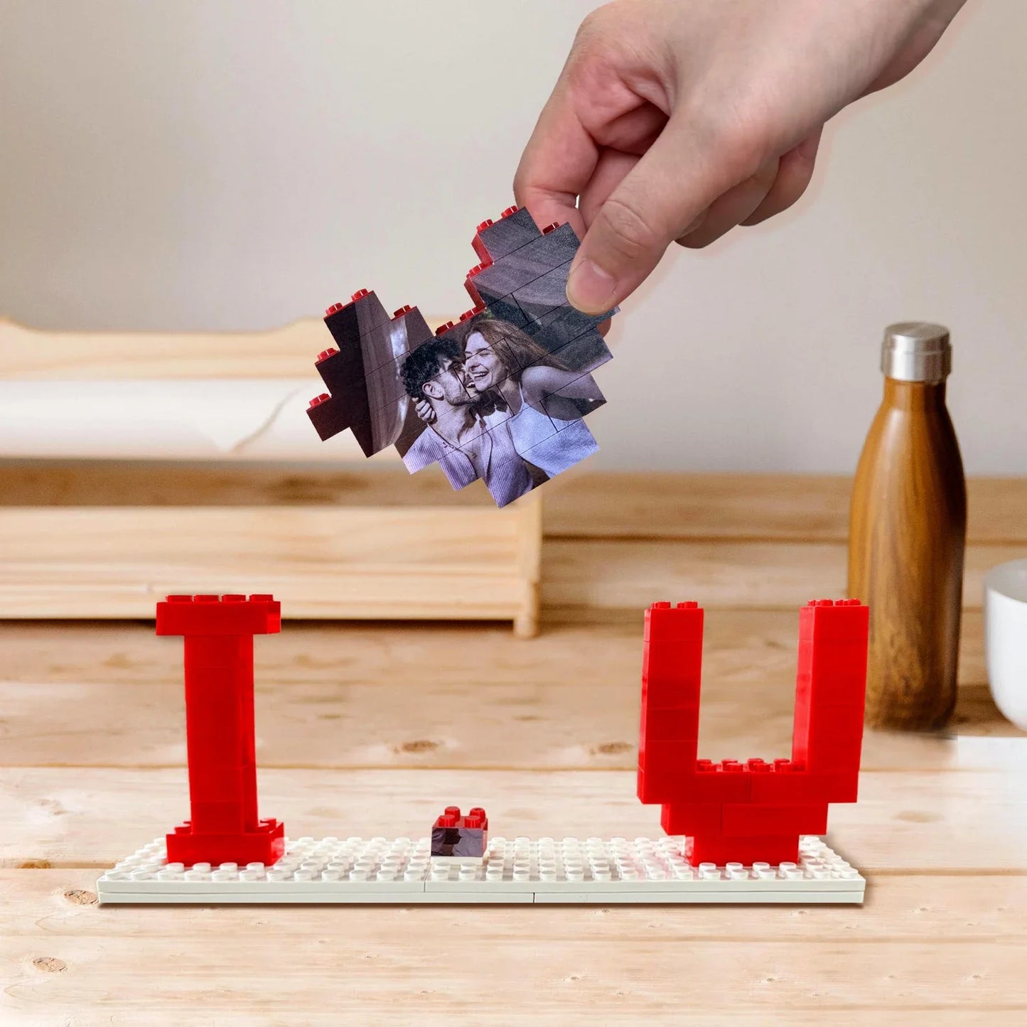 Custom Building Bricks with Your Photo - I LOVE U