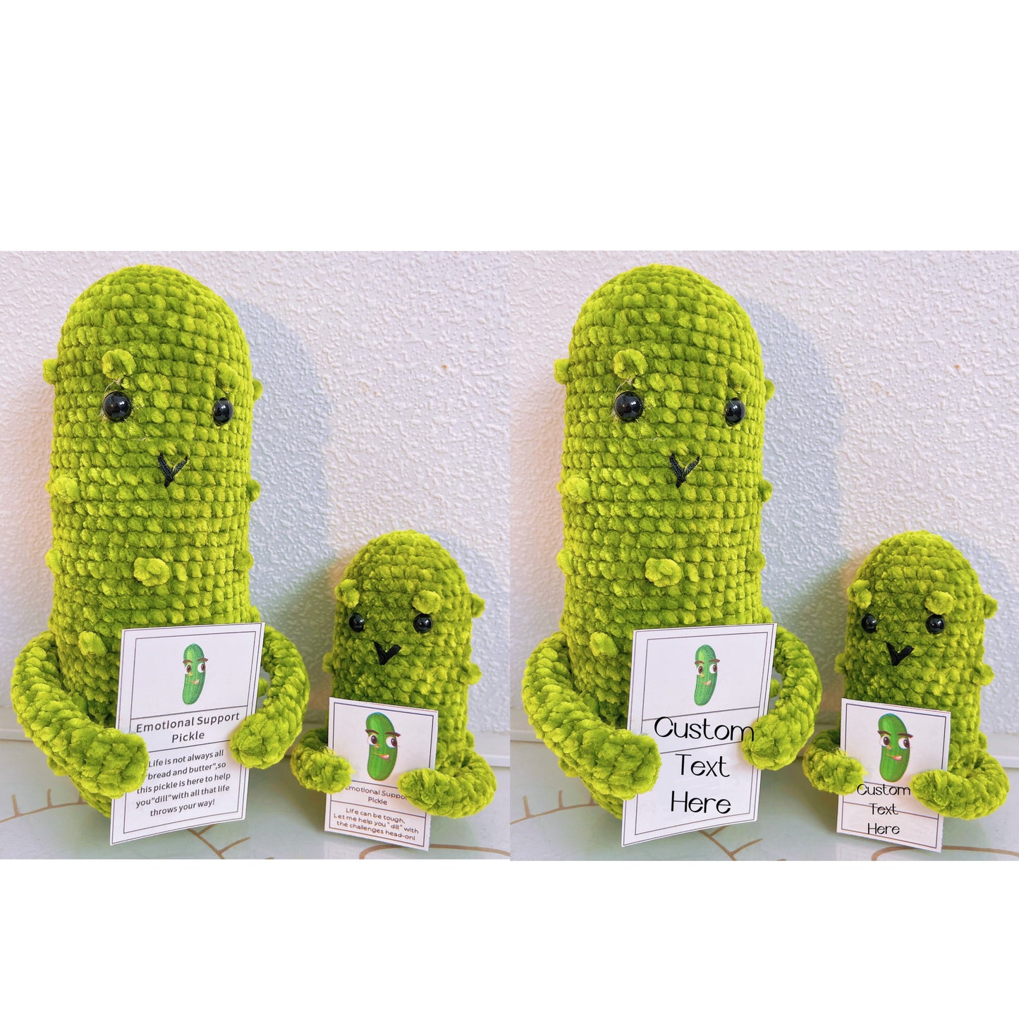 Custom Text Emotional Support Pickles for Bundle Set Get Well Handmade Positive Gift for Pickle Lover Stay Happy Motivated New Year Resolution Gift Exchange Family Giving - The Bloom Crafter