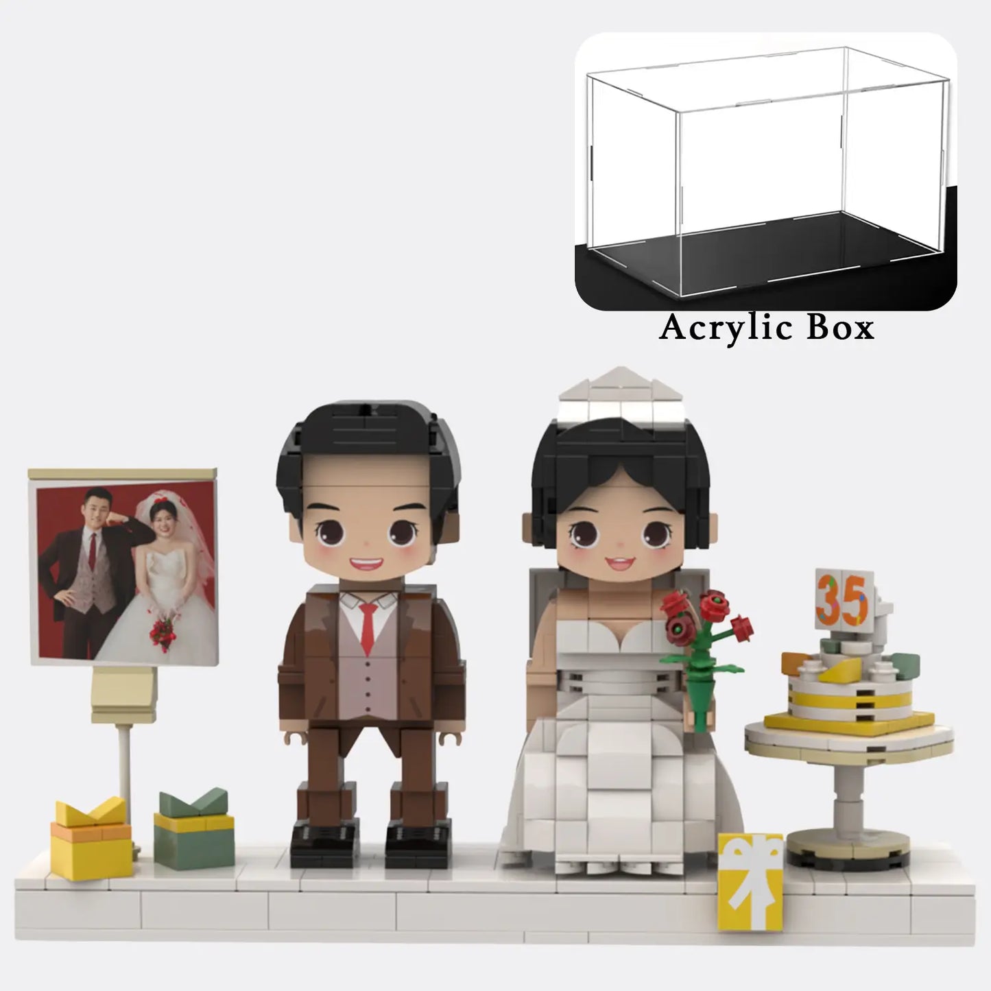 Custom Brick Figure from Your Photo For Birthday - Style A
