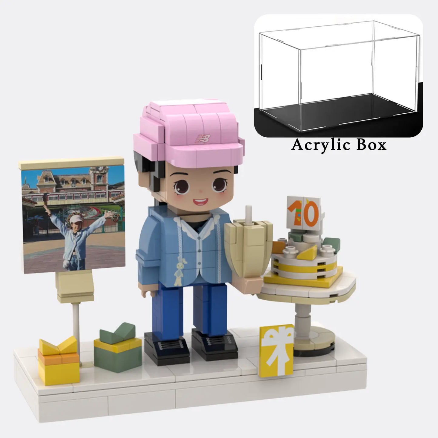 Custom Brick Figure from Your Photo For Birthday - Style A