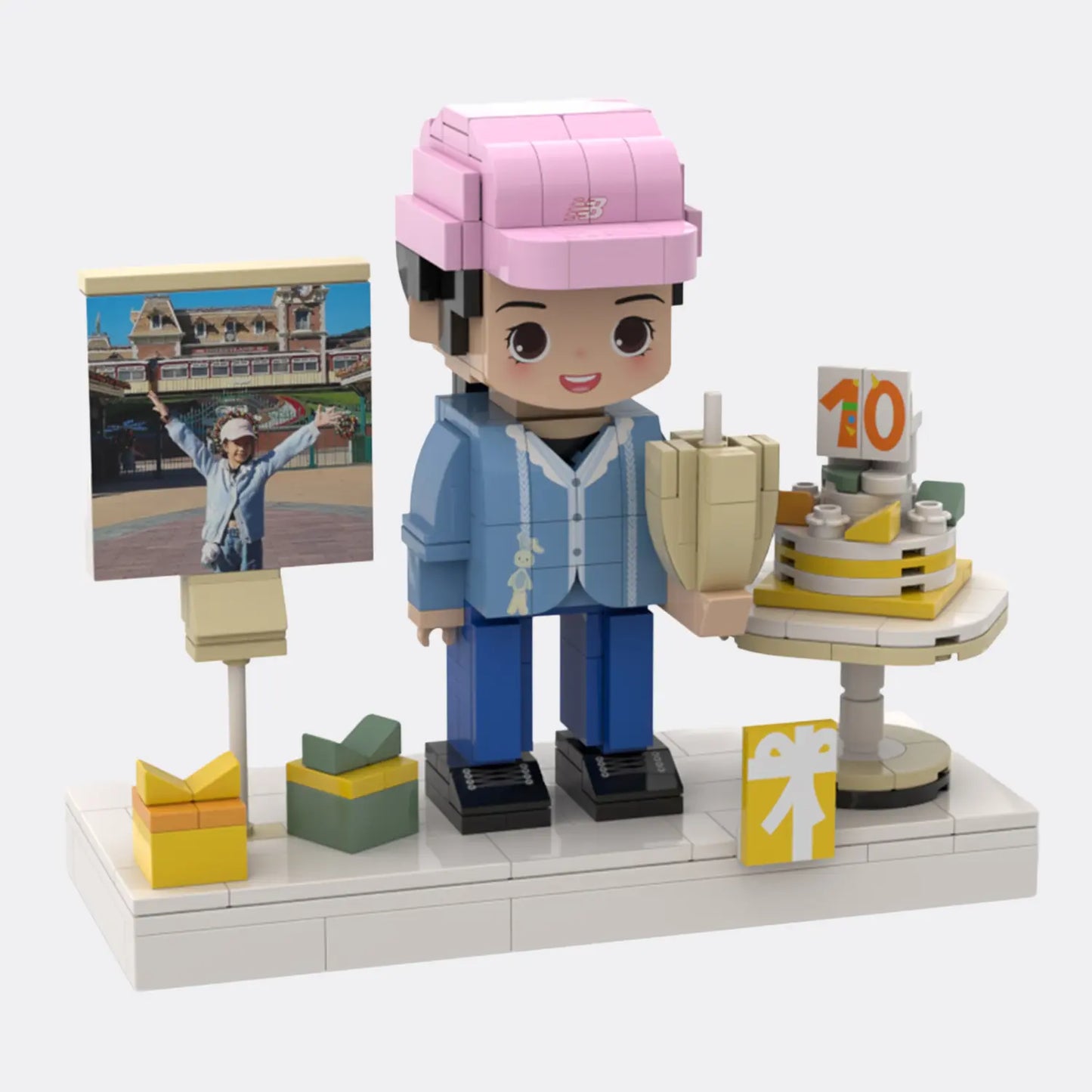 Custom Brick Figure from Your Photo For Birthday - Style A