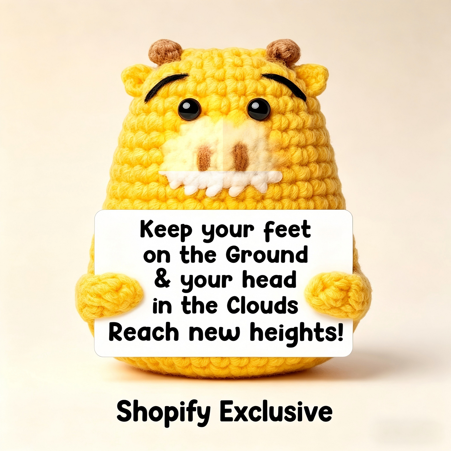 Handmade Crochet Pocket Hug Doll with Message Card - Emotional Support Gift