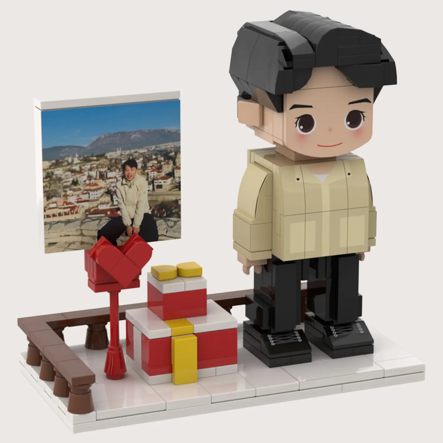 Custom Single-Person Brick Figure from Your Photo - Gift Style