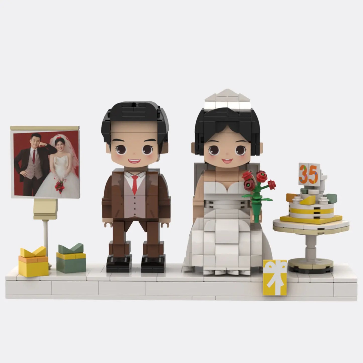 Custom Brick Figure from Your Photo For Birthday - Style A