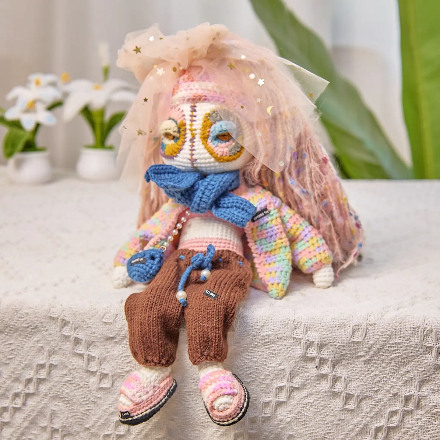 Handmade Poseable Crochet Art Doll