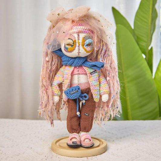Handmade Poseable Crochet Art Doll