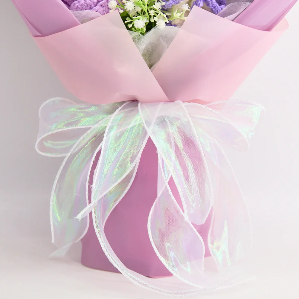 Crochet Tulip Rose Carnation Daisy Bouquet