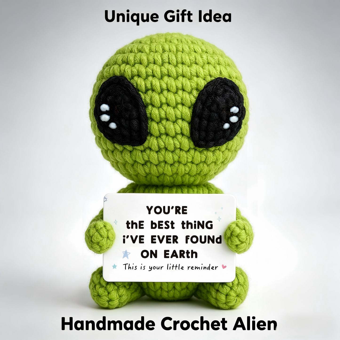 Handmade Crochet Pocket Hug Doll with Message Card - Emotional Support Gift