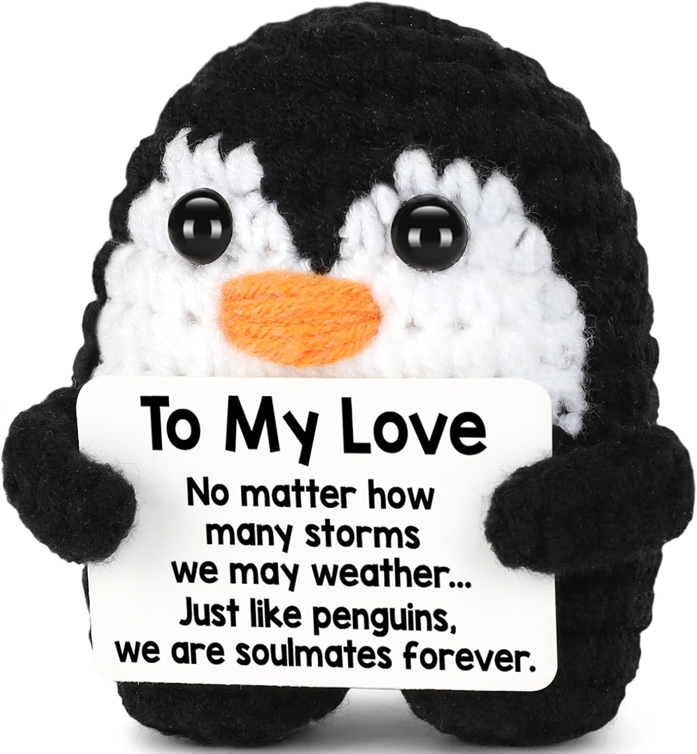 Mothers Day Birthday Gifts for Mom from Daughter Son, Handmade Crochet Mini Penguin Mom Gifts for Mother‘s Day Birthday Mama Mommy Mother in Law Bonus Step, Funny I Love You Moms Small Cute Decor