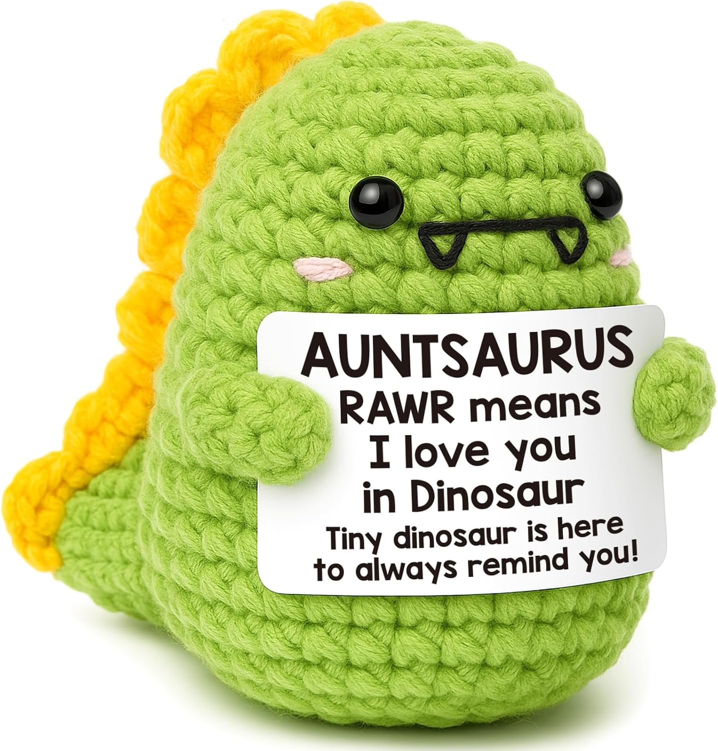 Mini Mothers Day Birthday Gifts for Mom I Love You Mommy Mother's Day Handmade Crochet Dinosaur Gift for Mama Mother- in- Law New Bonus Step Moms Best Mother Ever Gift from Daughter Son Husband