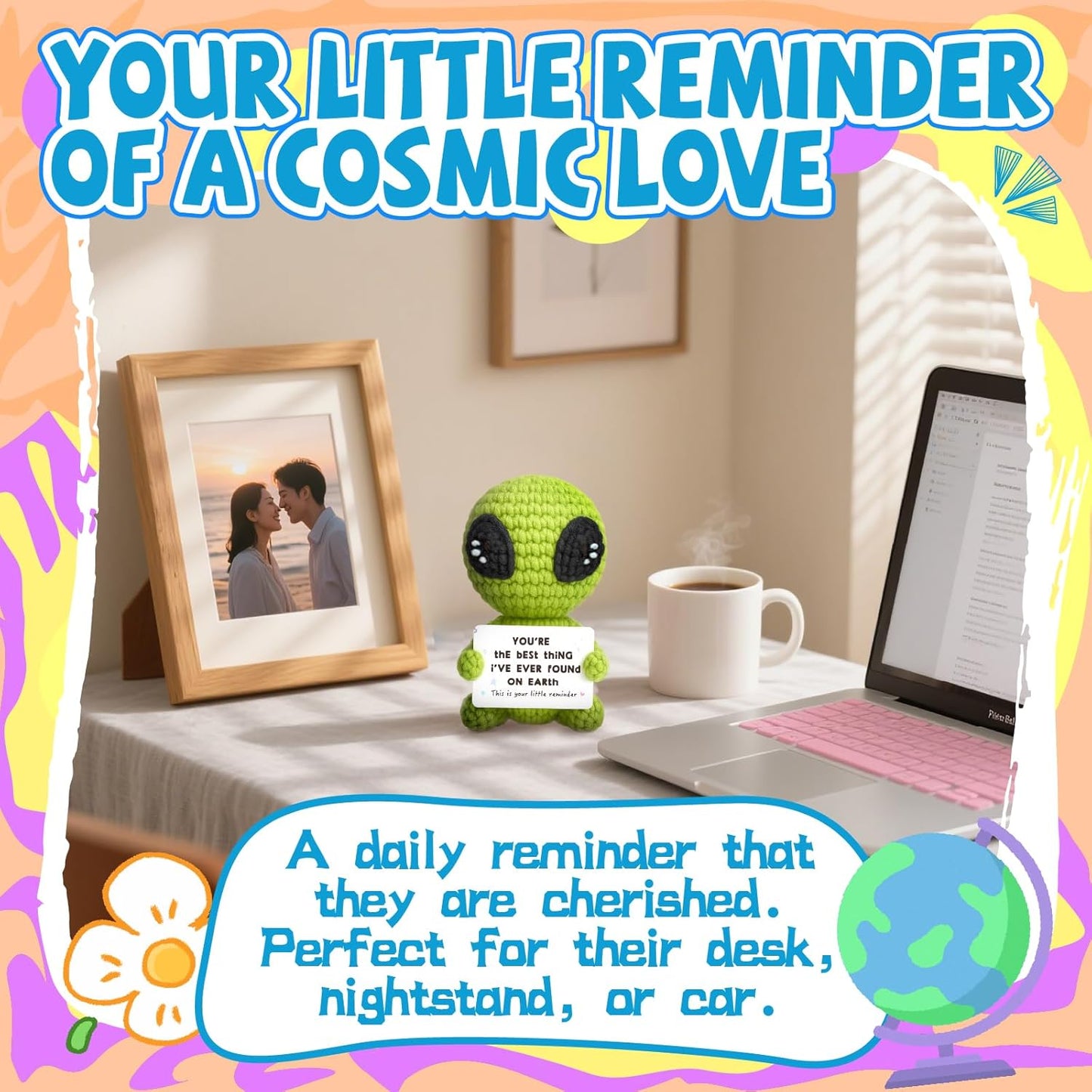 Gifts for Him Her Boyfriend Girlfriend Crochet Alien Valentine's Day Anniversary Birthday Funny Romantic Gifts My Love Men Women Husband Wife