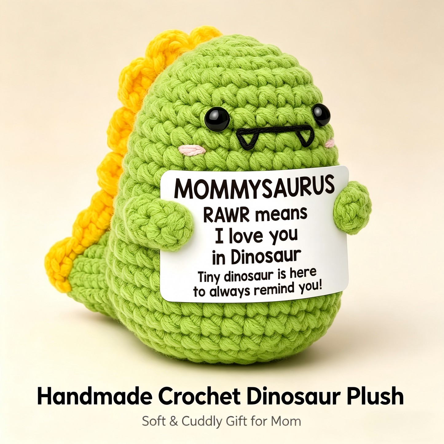 Handmade Crochet Pocket Hug Doll with Message Card - Emotional Support Gift