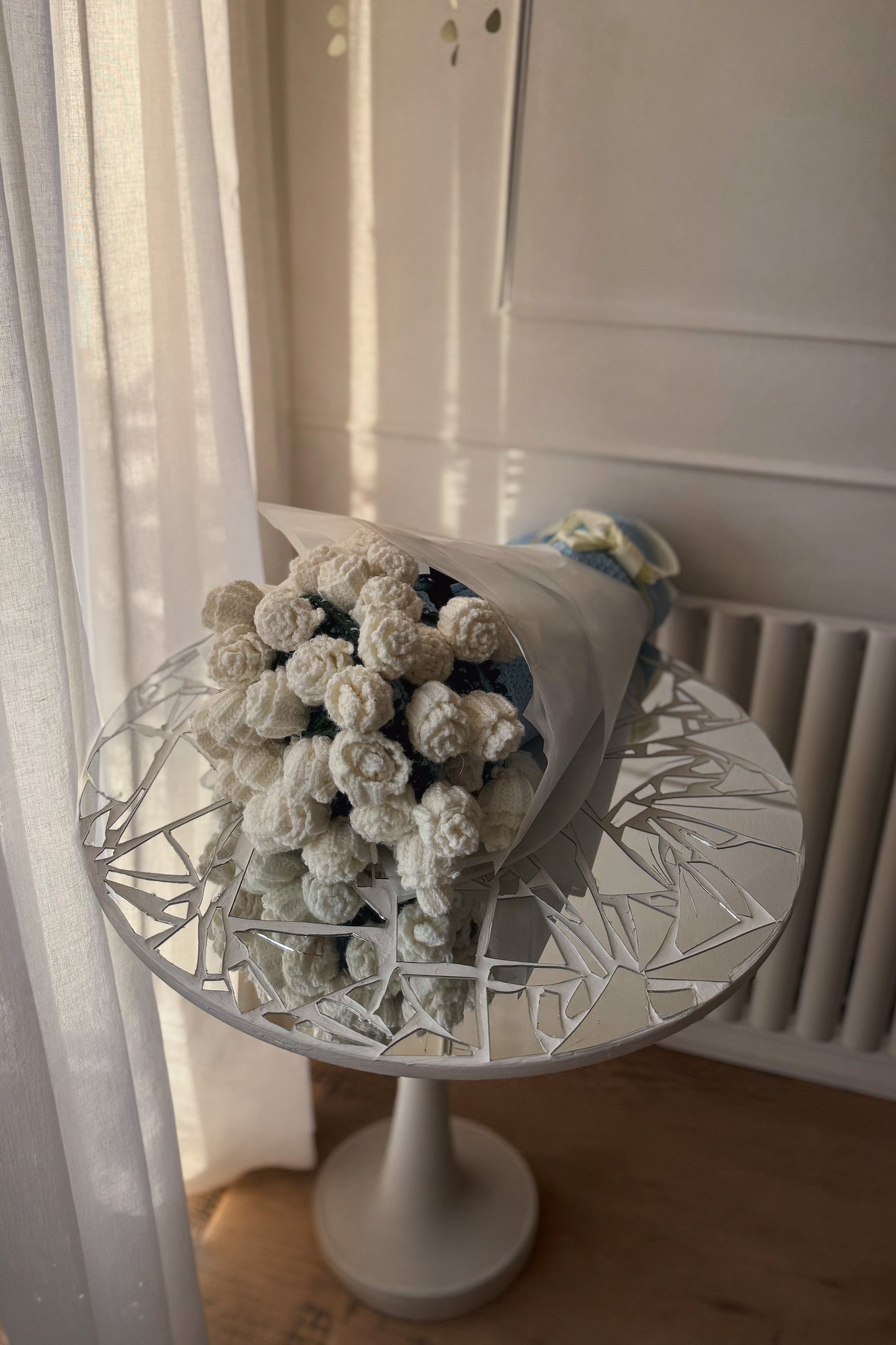 Cashmere Crochet Flower Bouquet Blanket