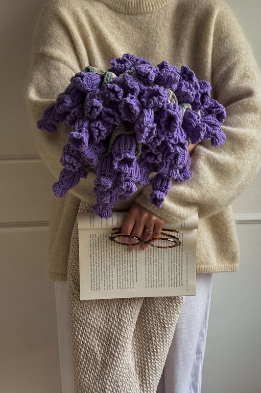 Cashmere Crochet Flower Bouquet Blanket