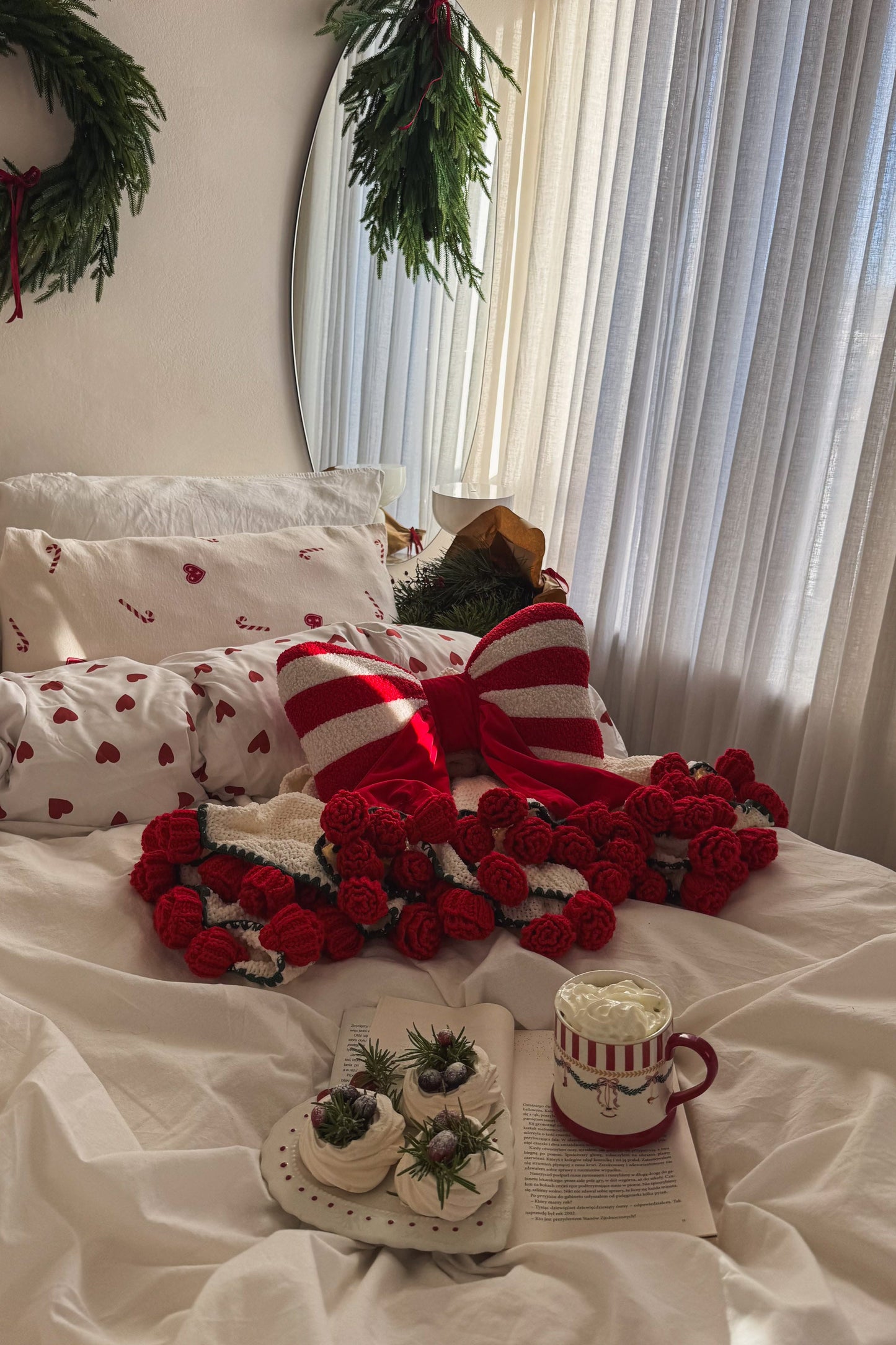 Cashmere Crochet Flower Bouquet Blanket