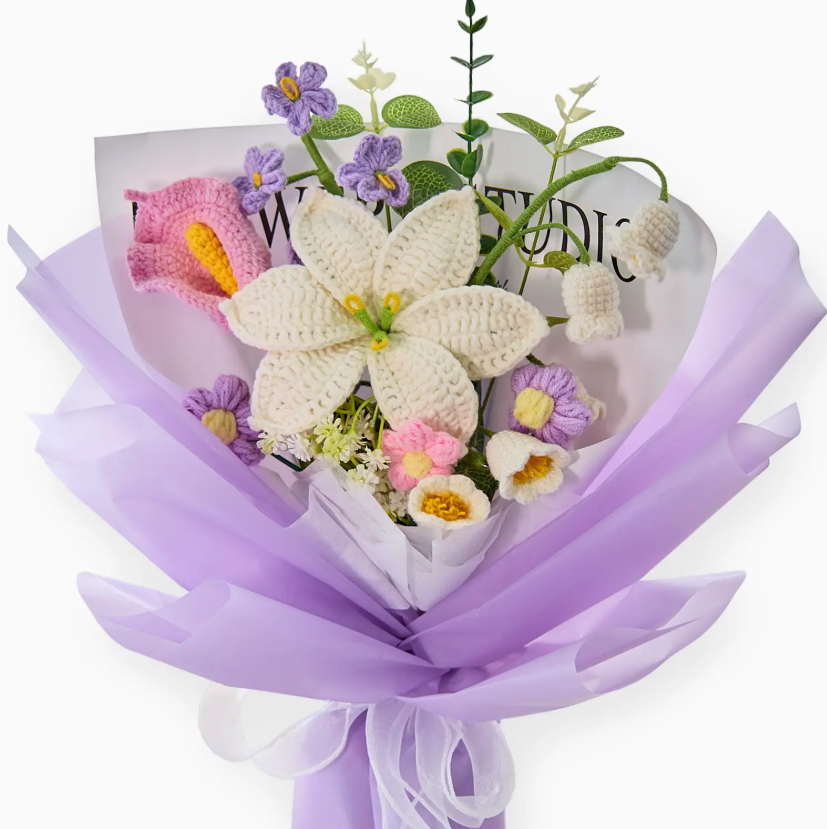 Crochet Lily & Calla Lily Bouquet
