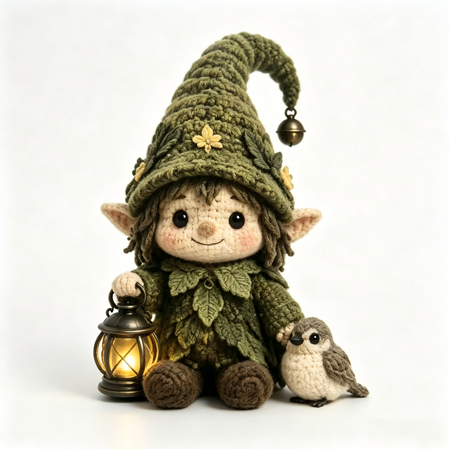 🌿 Forest Guardian Elf Crochet Doll A Little Guardian from the Enchanted Forest ✨