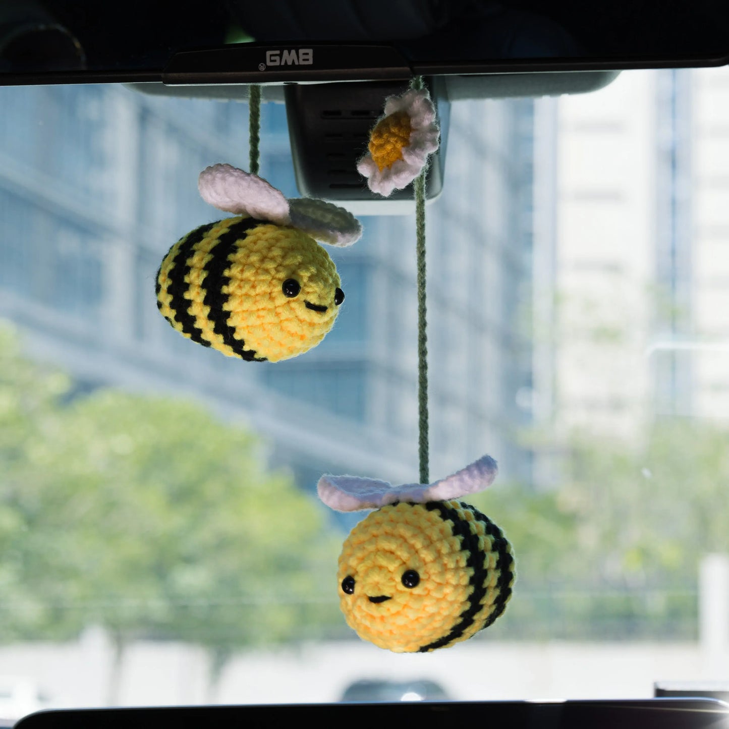 Crochet Cute Bee & Flower Hanging