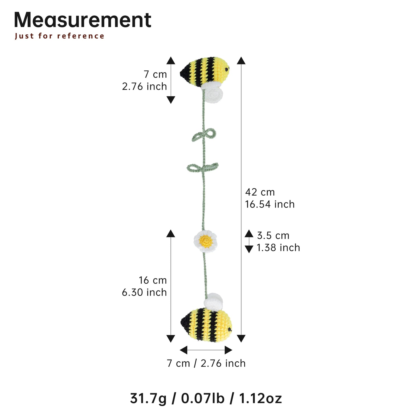 Crochet Cute Bee & Flower Hanging