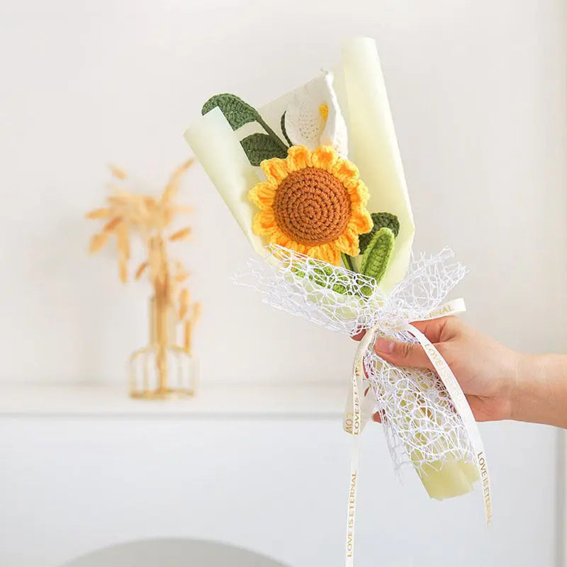 Crochet Sunflower Calla Lily Bouquet