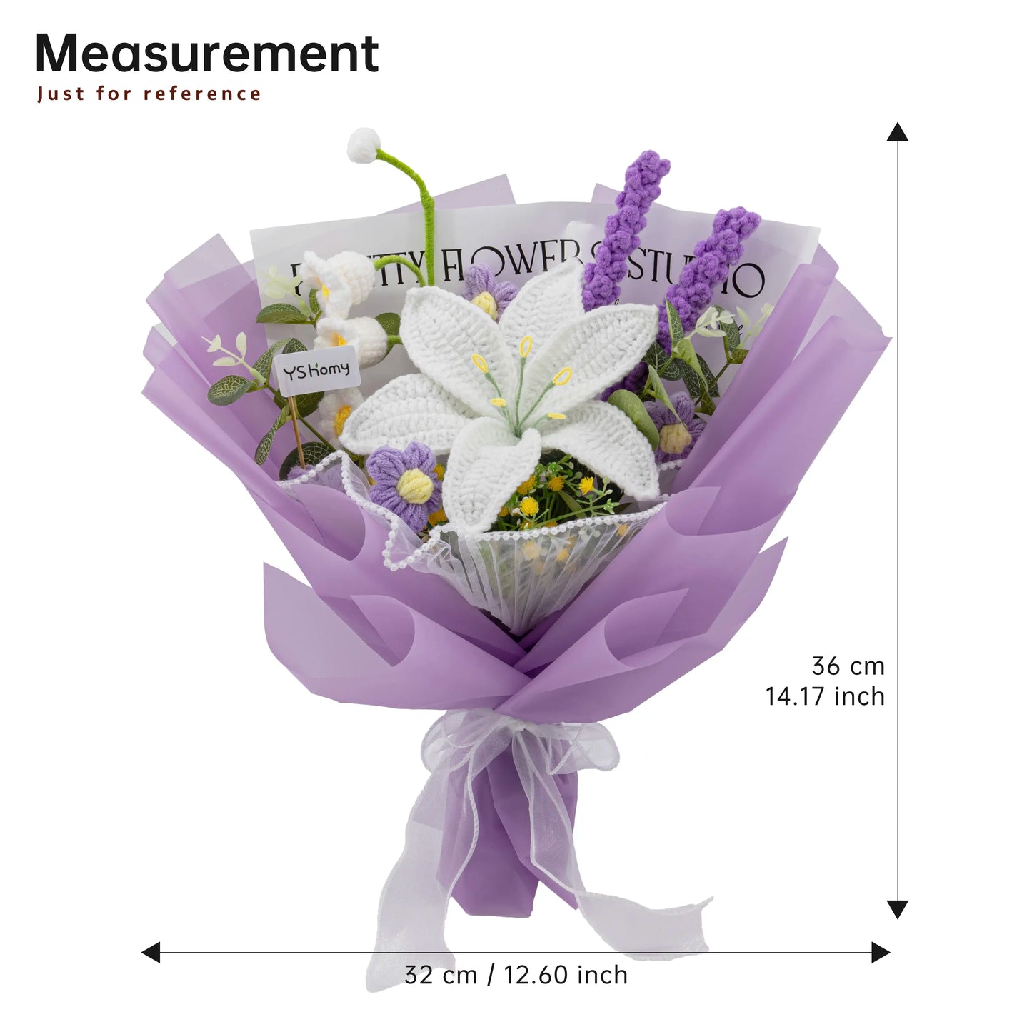 Crochet Lily & Lavender Bouquet