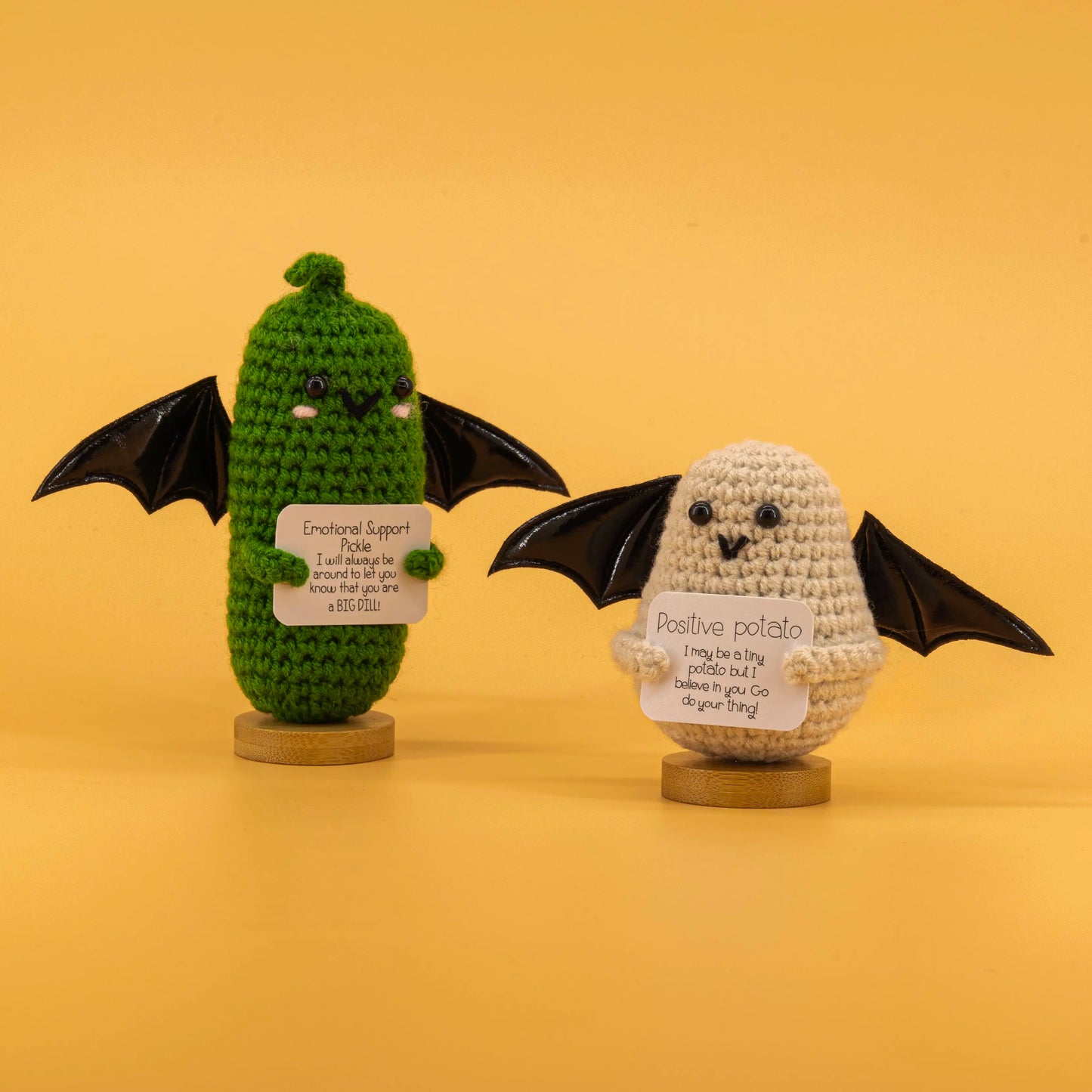 Emotional Support Crochet Ghost Potato Pickle Set