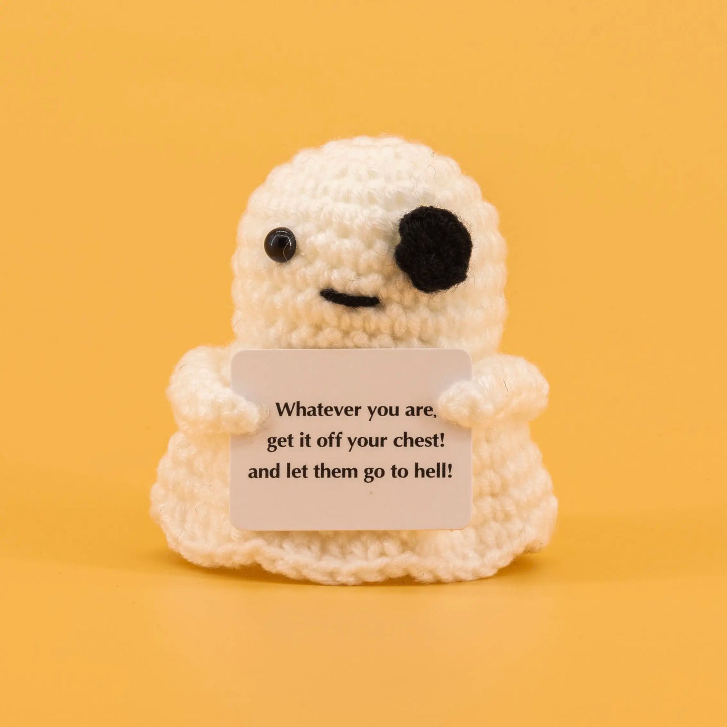 Emotional Support Crochet Ghost Potato Pickle Set