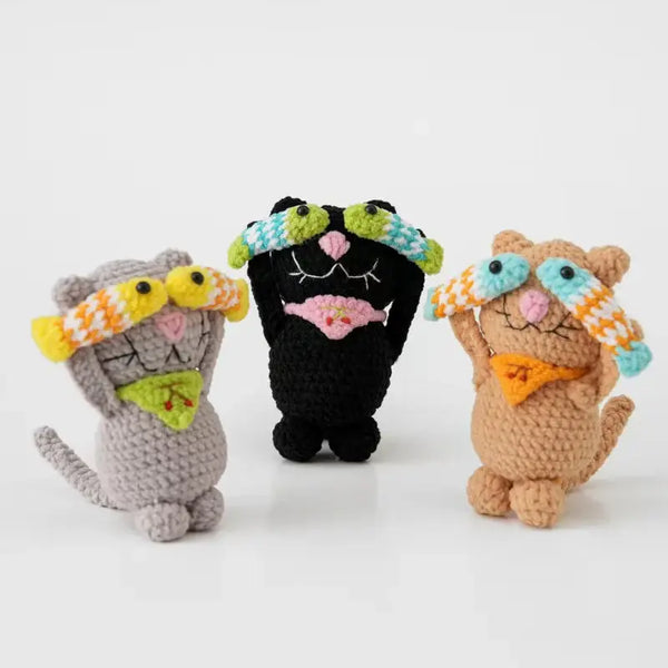 Crochet Cute Cat & Fish Doll Series