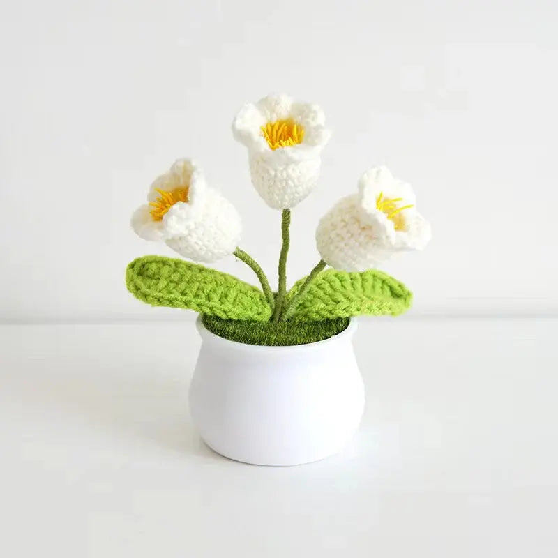 Crochet Lily of the Valley Pot Series
