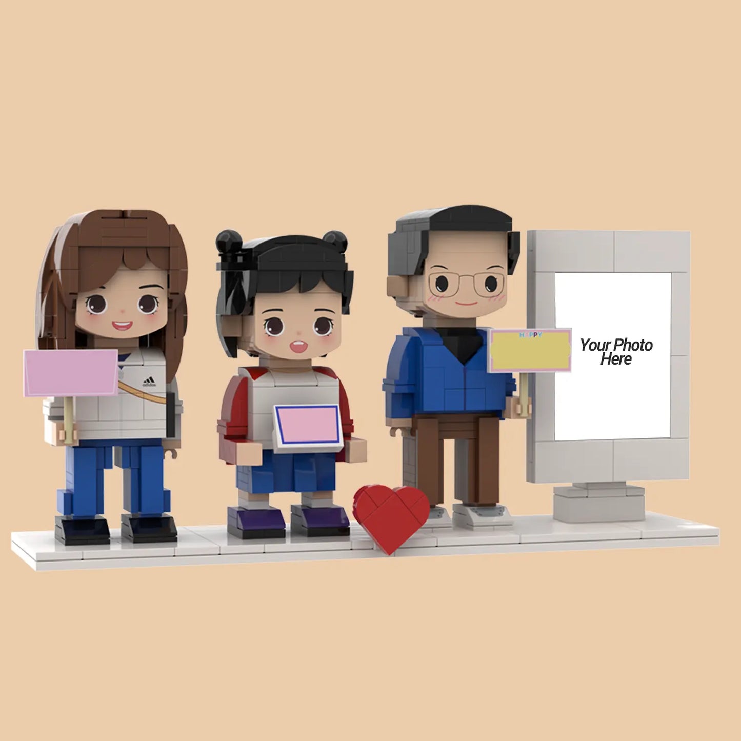 Custom Brick Figures from Your Photo - Photo Frame Style