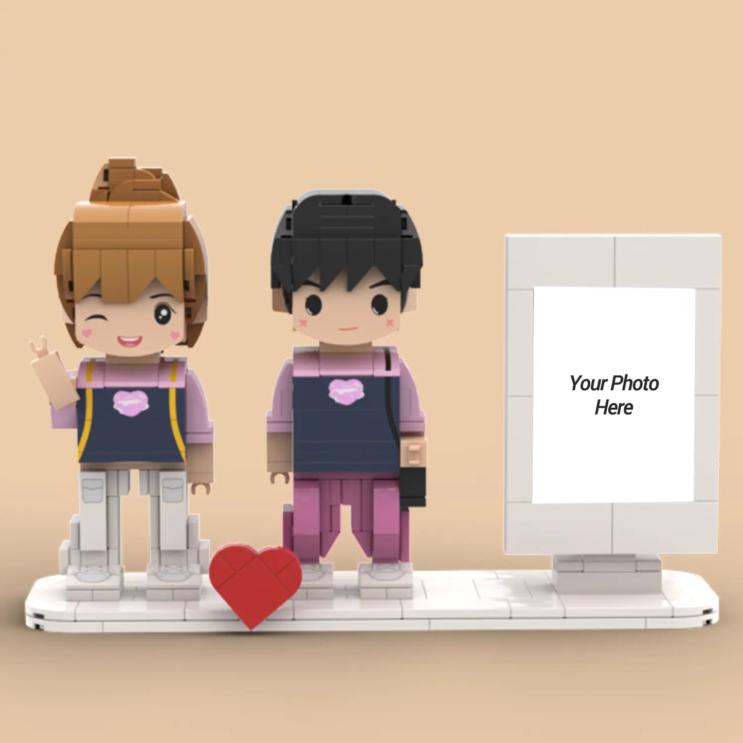 Custom Brick Figures from Your Photo - Photo Frame Style