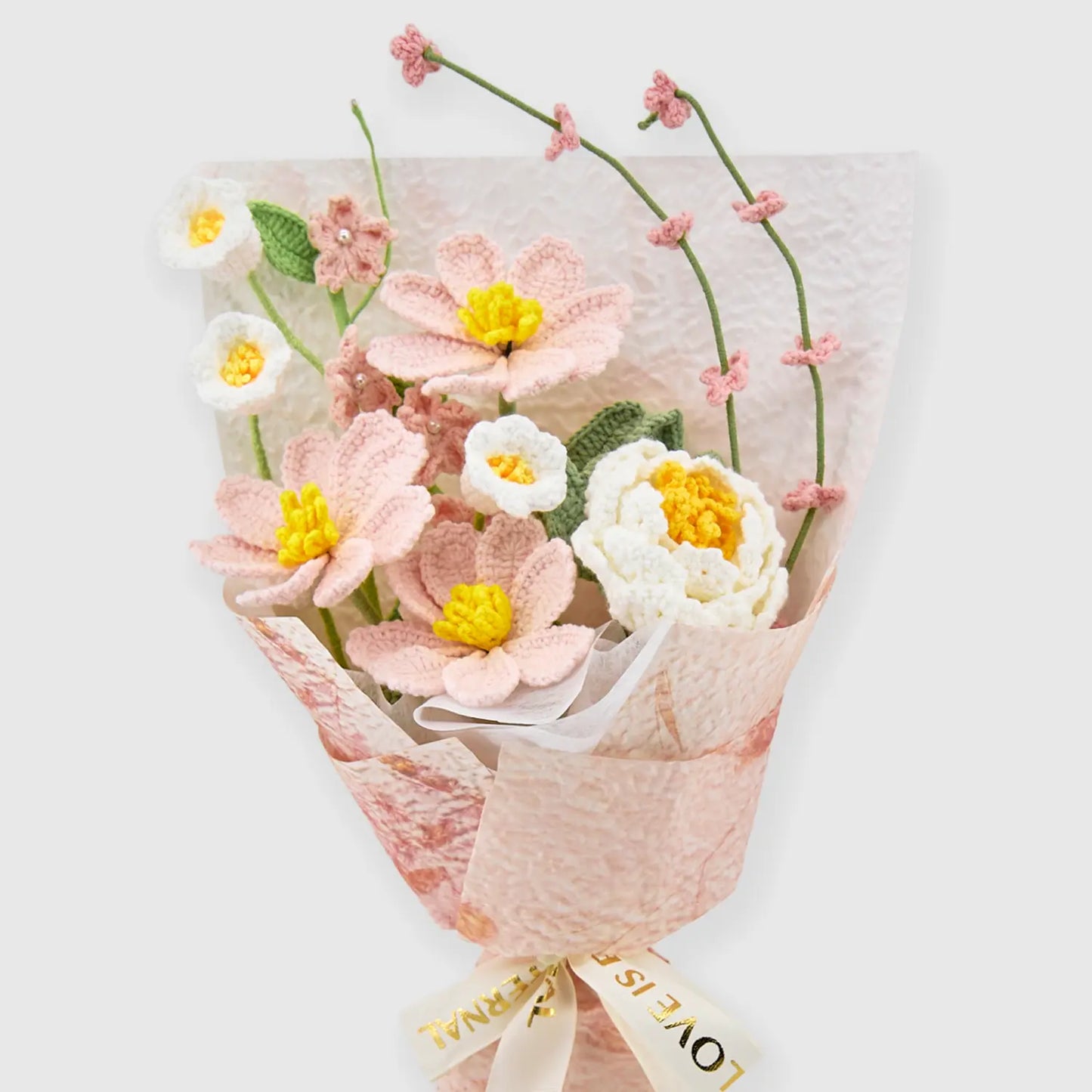 Crochet Peony Galsang Flower Bouquet
