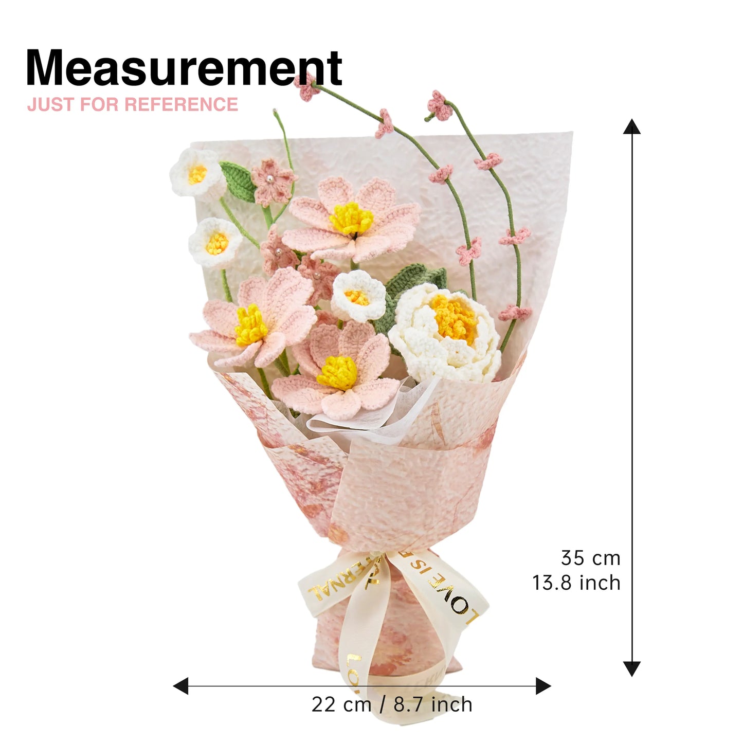 Crochet Peony Galsang Flower Bouquet