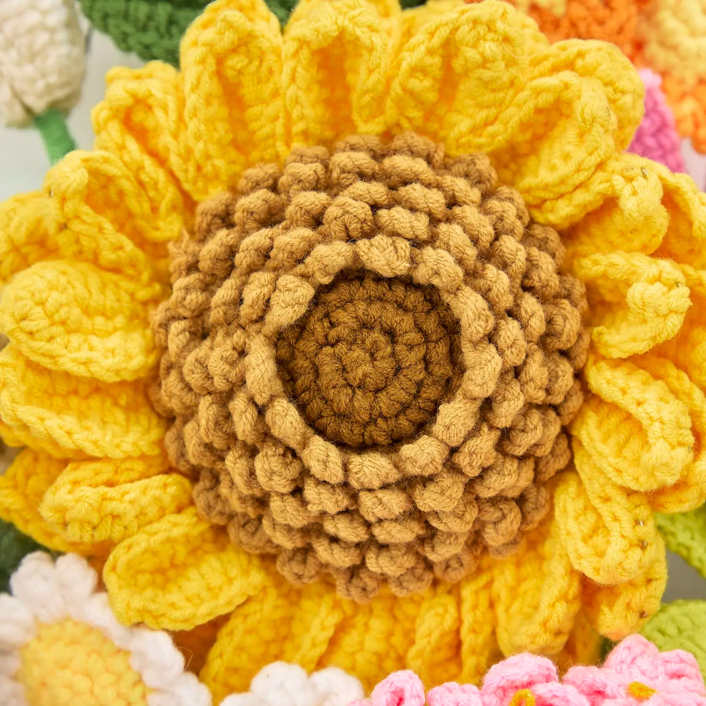 Crochet Big Sunflower Rose Tulip Daisy Bouquet