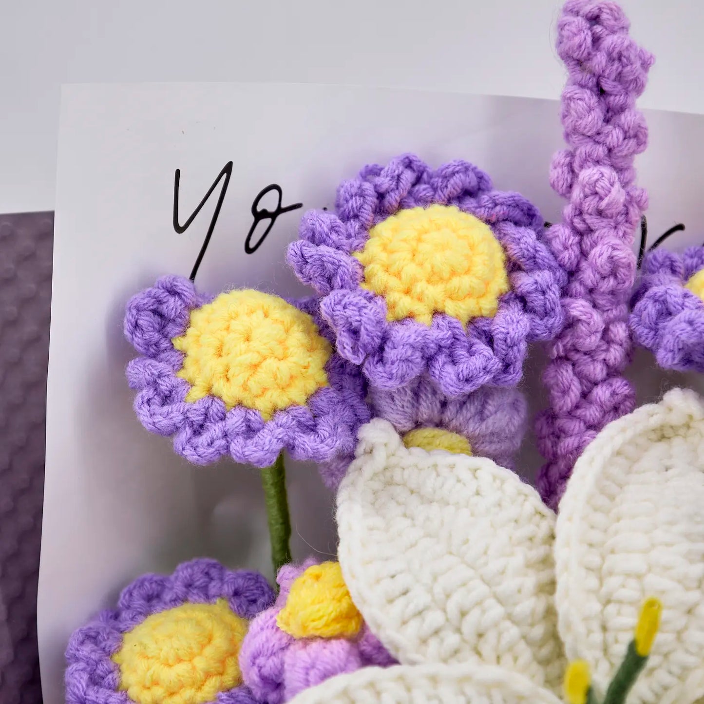 Crochet Lily Morning Glory Aster Rose Bouquet