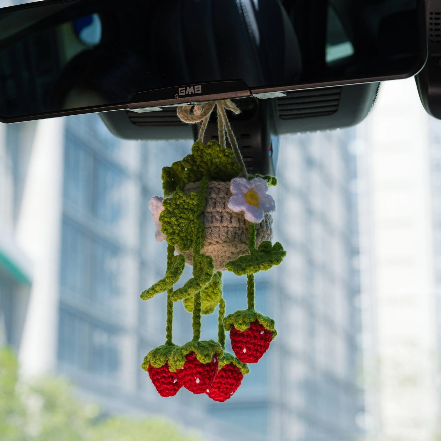 Crochet Hanging with Strawberry