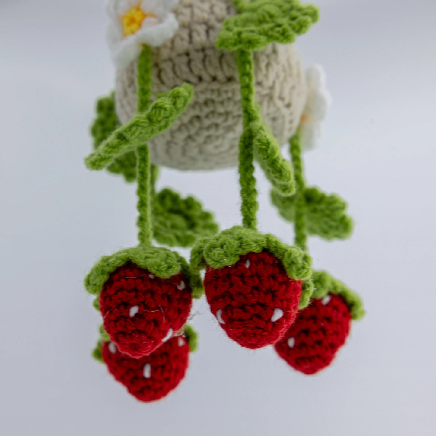 Crochet Hanging with Strawberry