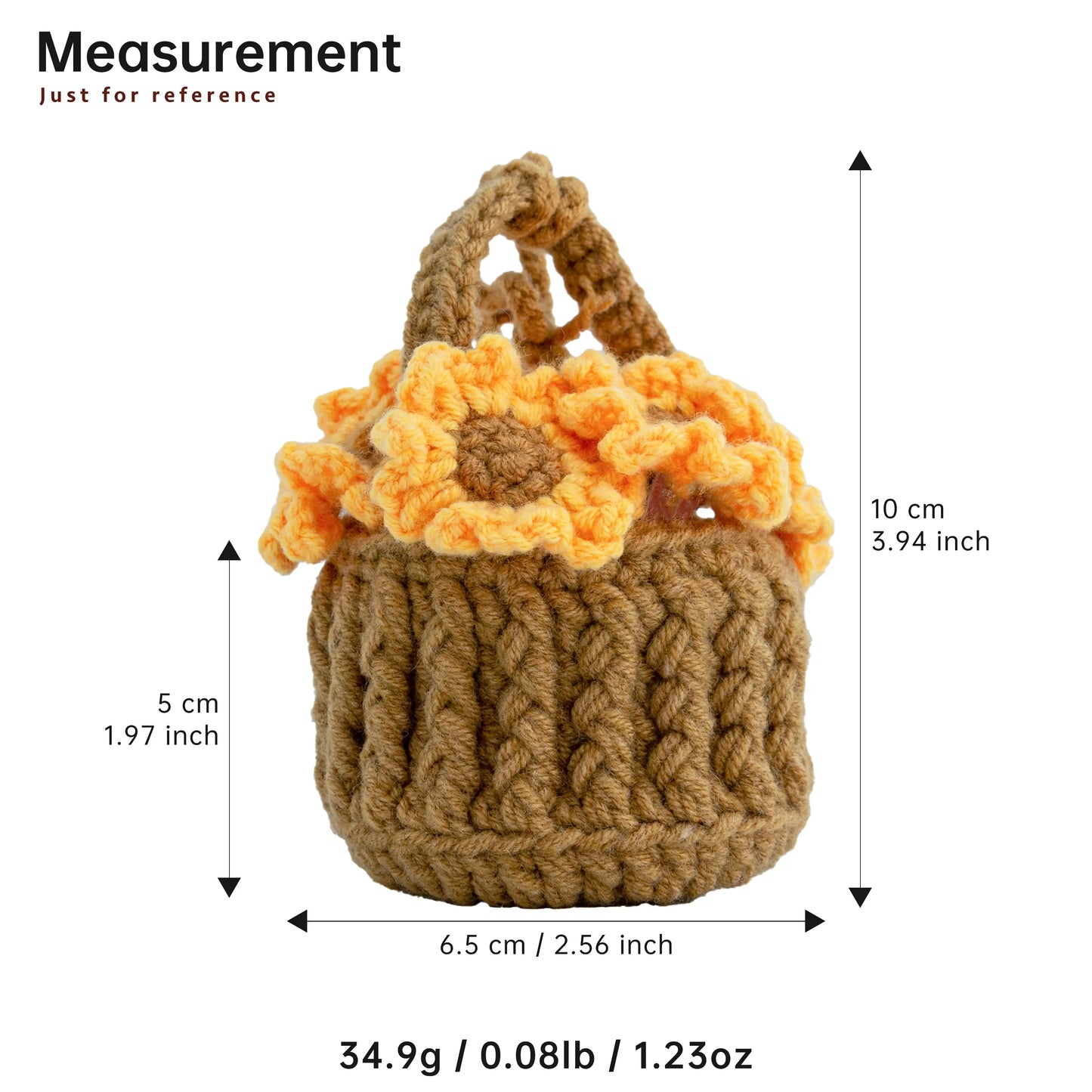 Crochet Sunflower Basket Hanging