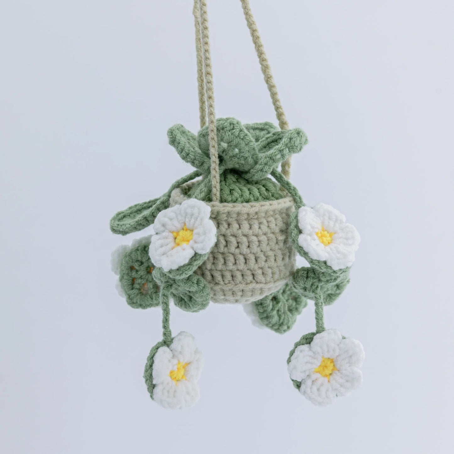 Hollowed-Out Crochet Hanging-Dark Green