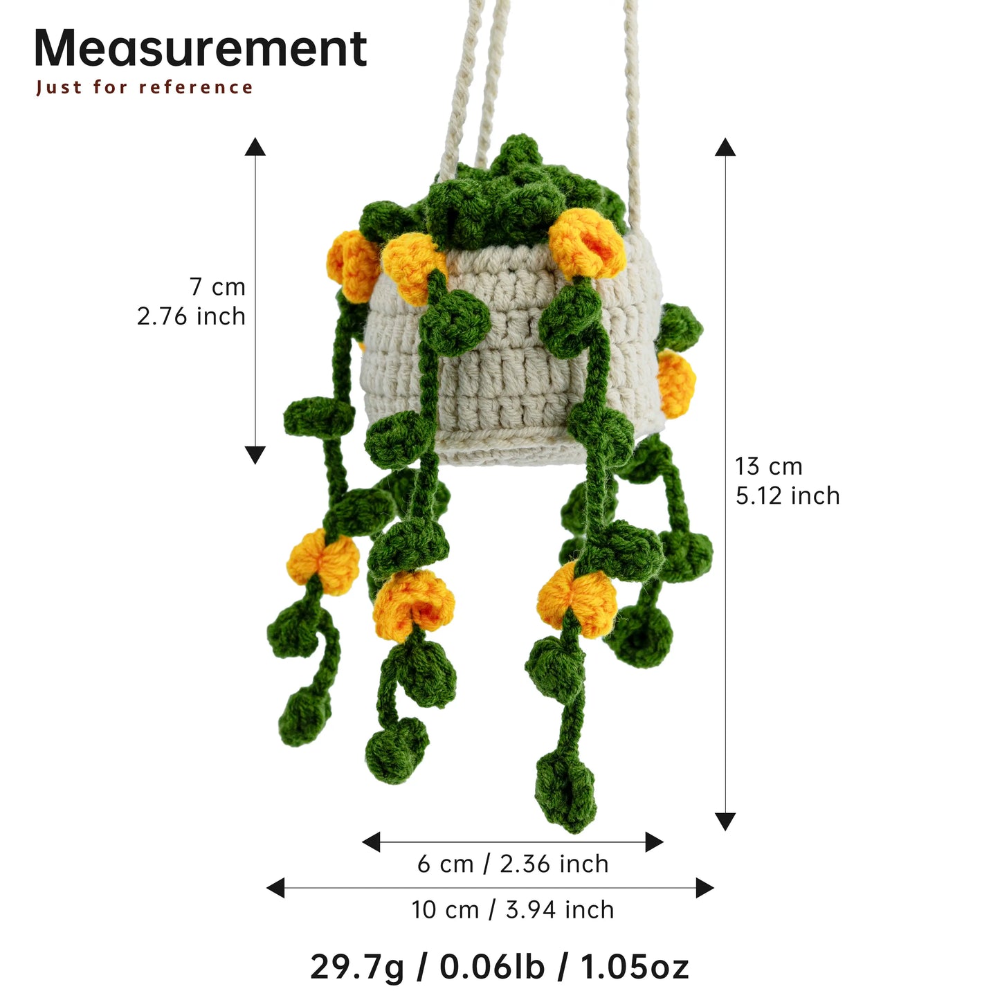 Crochet Hanging with Yellow Flowers